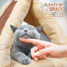 Load image into Gallery viewer, 2-IN-1 Foldable Soft Cat Bed Cave Winter Cat Tunnel