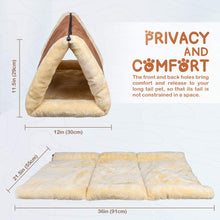 Load image into Gallery viewer, 2-IN-1 Foldable Soft Cat Bed Cave Winter Cat Tunnel